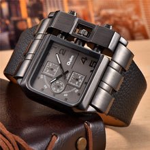 Load image into Gallery viewer, Square Dial Wide Strap Men Watch