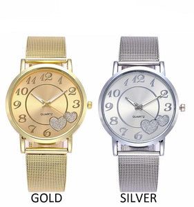 Love Heart Dial Wristwatch