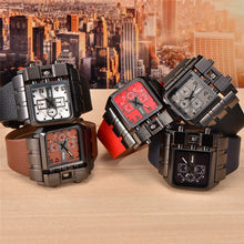 Load image into Gallery viewer, Square Dial Wide Strap Men Watch