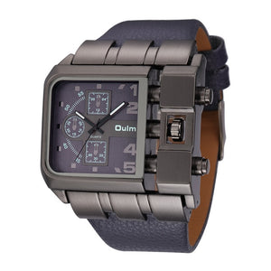 Square Dial Wide Strap Men Watch