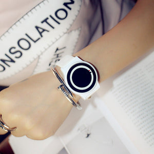 Leather Strap Couple Watch