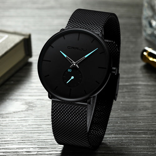 Slim Mesh Steel Waterproof Watch