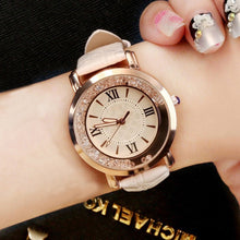 Load image into Gallery viewer, Rhinestone Leather Bracelet Wristwatch