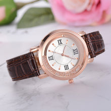 Load image into Gallery viewer, Rhinestone Leather Bracelet Wristwatch