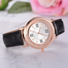 Load image into Gallery viewer, Rhinestone Leather Bracelet Wristwatch