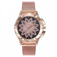 Load image into Gallery viewer, Flower Rhinestone Wrist Watch