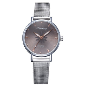 Flowers Metal Wrist Watch